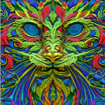 Cat's Gaze Square Wall Clock<br><div class="desc">Transform your wall into an art gallery with the Cat's Gaze Square Wall Clock! Crafted with AcryliPrint®HD technology, this vibrant and modern digital artwork brings life to any living space. Whether you’re looking for a unique gift, or a timeless piece of art to add to your home, this custom square...</div>