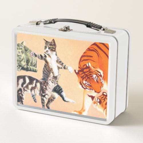 Cats Go Play Metal Lunchbox
