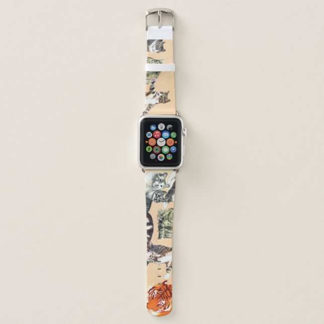 Cats Going to Play Apple Watch Band (Front)