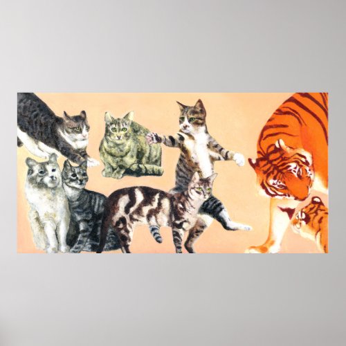 Cats Going to Play Poster