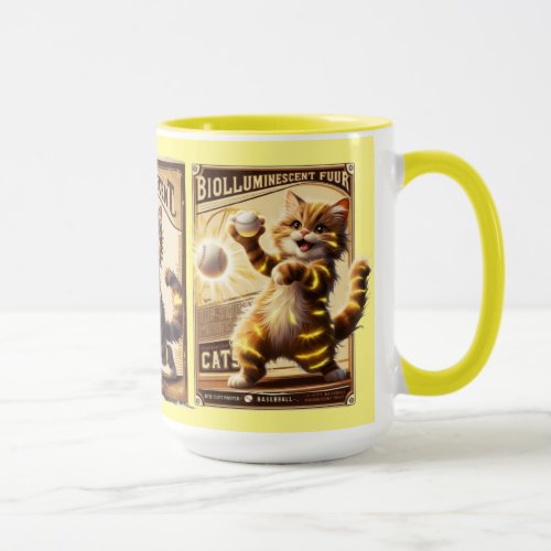 Cats Golden Baseball Adventure Mug