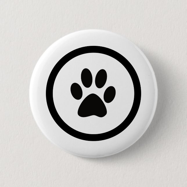 cat's hand pinback button (Front)
