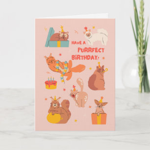 Cats Happy Birthday card