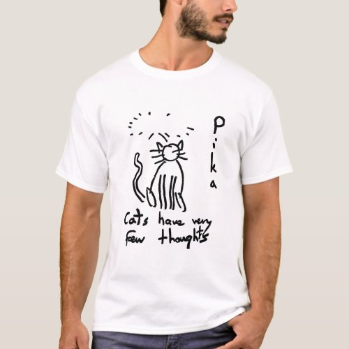 cats have few thoughts t_shirt