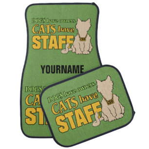 CATS HAVE STAFF custom car floor mats