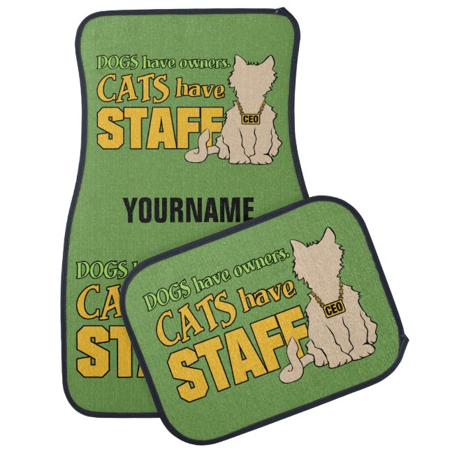 CATS HAVE STAFF custom car floor mats (Set)