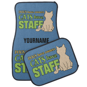 CATS HAVE STAFF custom car floor mats