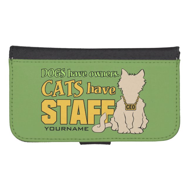 CATS HAVE STAFF custom phone wallets (Front (Horizontal))