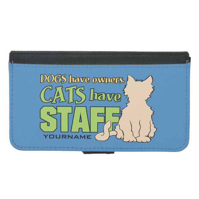 CATS HAVE STAFF custom phone wallets (Front (Horizontal))