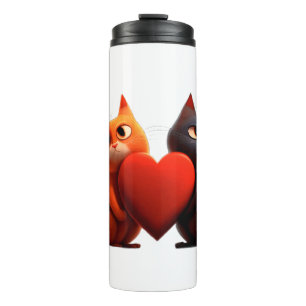 Cats, Heart,pet Thermal Tumbler