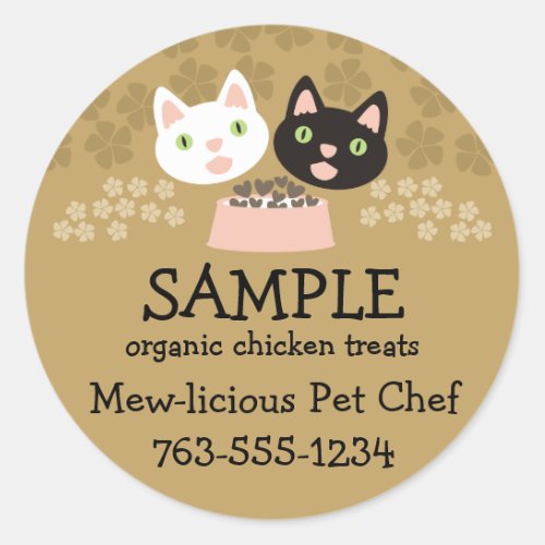 cats homemade pet food chef package stickers