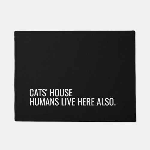 Cats house quote cat lady doormat
