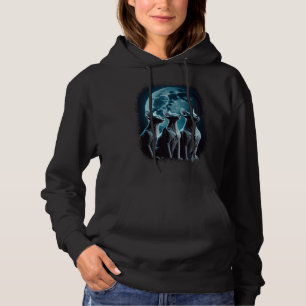Cats Howling At The Moon Hairless Sphynx Cat Hoodie