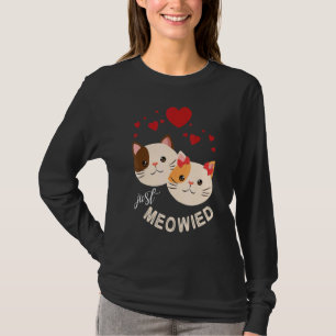 Cats Hugging Together Happy Wedding Married Day Ju T-Shirt