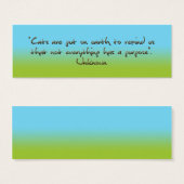 cats humorous quotation bookmark (Front & Back)