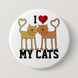 Cats: I Love My Cats Button