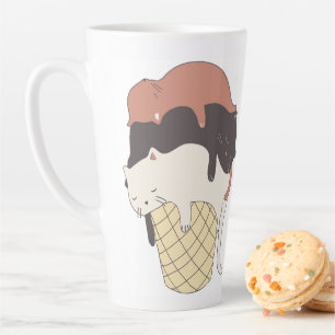 Cats Ice Cream Cone Cute Latte Mug
