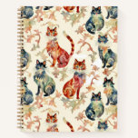 Cats in a Chinese Watercolor Pattern Journal