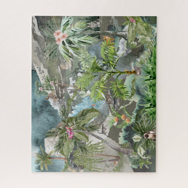 Cats in a jungle puzzle (Vertical)