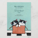 Cats in a Packing Box | New Home Announcement