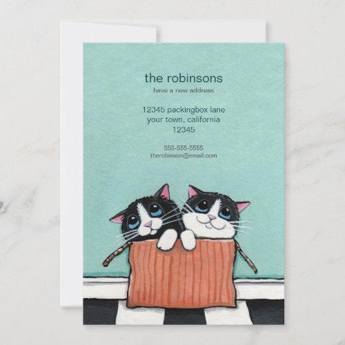 Cats in a Packing Box | New Home Announcement