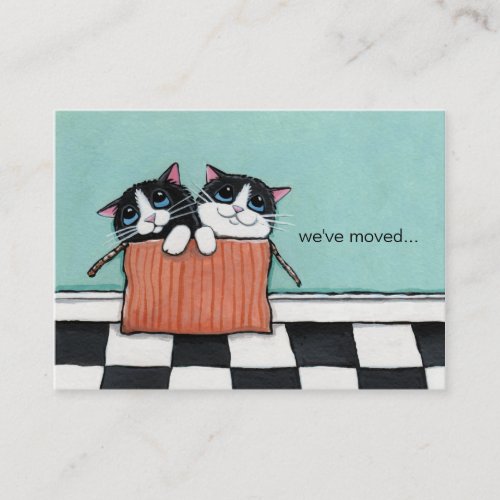 Cats in a Packing Box | We've Moved Announcement