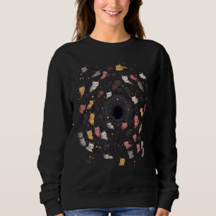 Cats in Black Hole  Cat  Cat Mom Cat Dad Men Women Sweatshirt