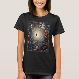 Cats in Black Hole Cat Cat Mom Cat Dad Men Women T-Shirt