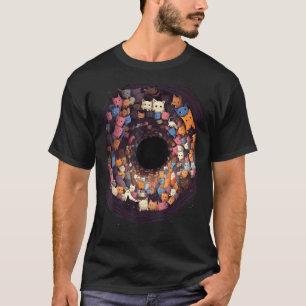 Cats in Black Hole Cat Cat Mom Cat Dad Men Women T-Shirt