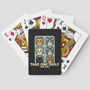Cats In Blister Pack Medicine For Happiness Poker Cards