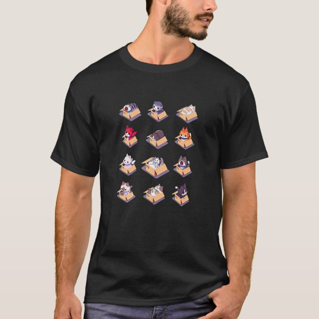 Cats In Boxes  Cat T-Shirt (Front)