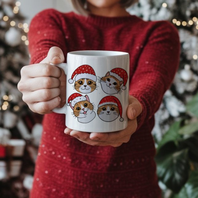 Cats in Christmas hats Coffee Mug (Creator Uploaded)