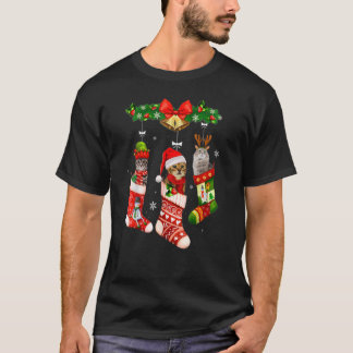 Cats in Christmas Sock Pajamas Xmas Holiday For Me T-Shirt