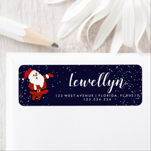 cats in christmas stockings card return address label