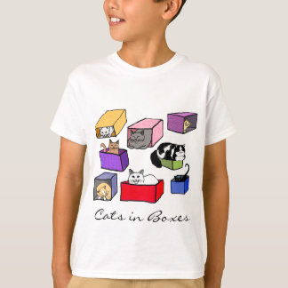 Cats in Colorful Boxes Kids Shirt
