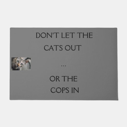 Cats In Cops Out Doormat