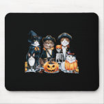 Cats In Costumes Fall Season Halloween Fun Cat Tee Mouse Pad