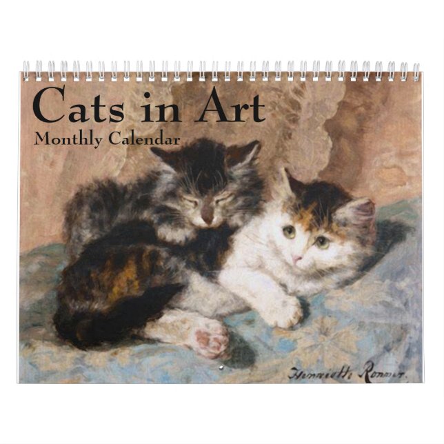 Cats in Fine Art Monthly Calendar (Cover)