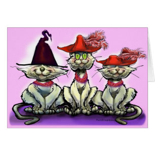 Cats in Funny Hats Cards