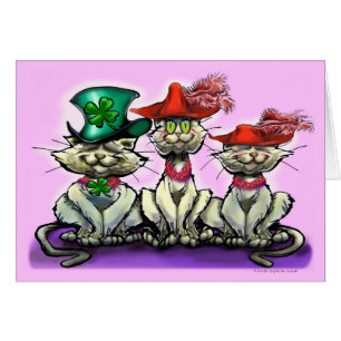 Cats in Funny Hats Cards