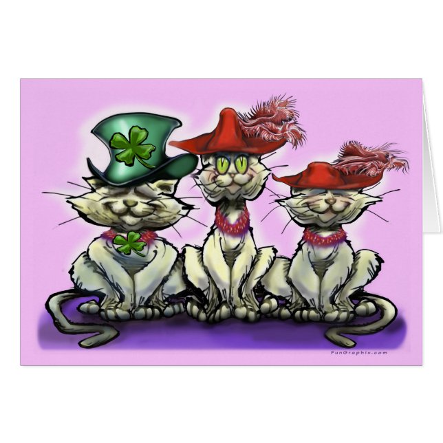 Cats in Funny Hats Cards (Front Horizontal)