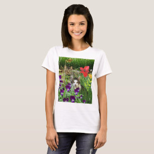 Cats in Garden Cat Lovers T-Shirt