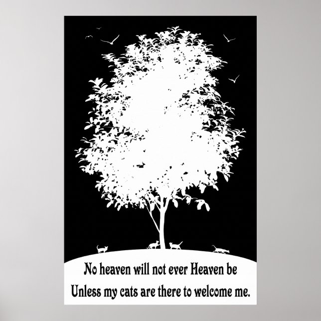 CATS IN HEAVEN - BLACK & WHITE POSTER (Front)