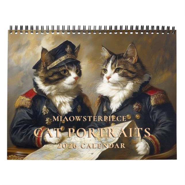 Cats in Historical Costume 2026 Wall Calendar (Cover)