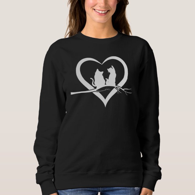 Cats In  I Cat Heart Cat  Cute Cat Sweatshirt (Front)