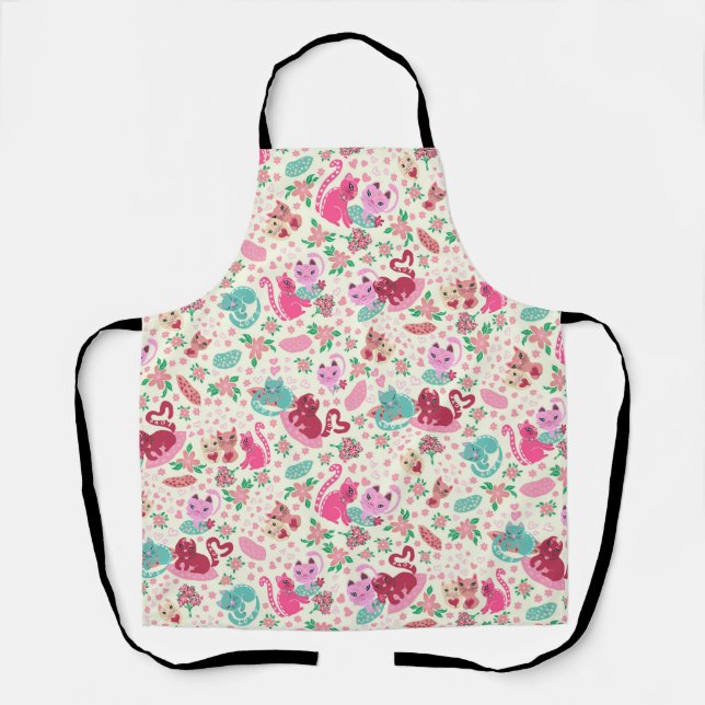 Cats in Love Apron (Front)
