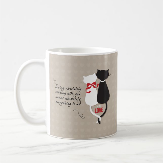 Cats in Love Coffee Mug (Left)