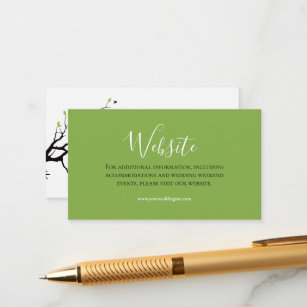Cats In Love Green Leaves Black Birds Website Enclosure Card