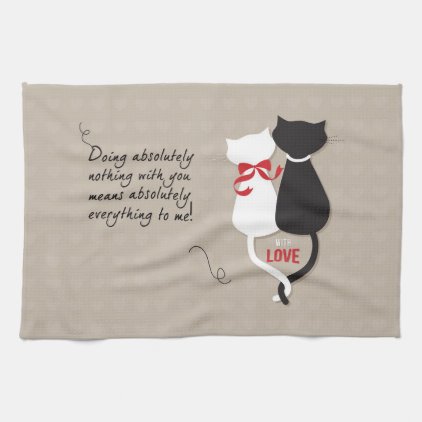 Cats in Love Hand Towel