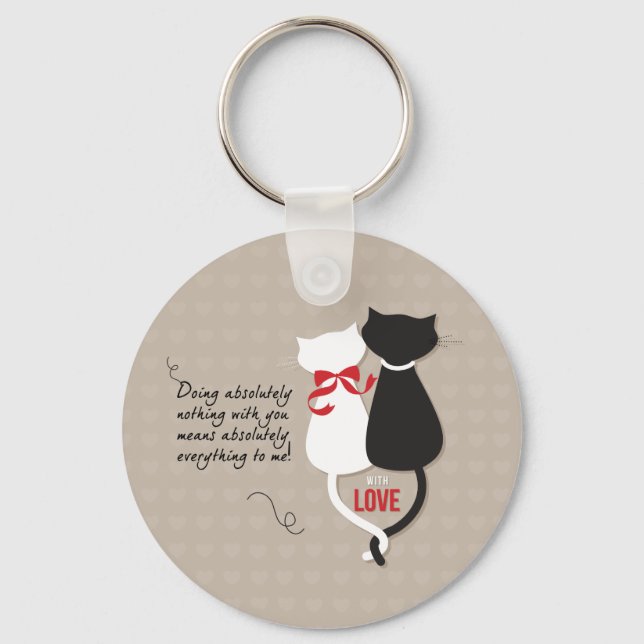 Cats in Love Keychain (Front)